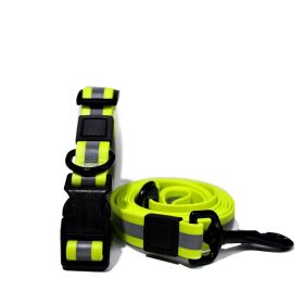 Reflective PVC Dog Leash & Collar Set | Waterproof Heavy Duty Safety Lead