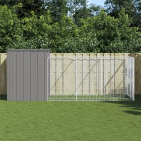 Dog House Light grey Galvanized steel 84.3 x 180.3 x 71.3 in