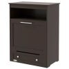 Pet Feeder Station Storage Cabinet, Dog Food Storage Container with Dog Raised Bowls, Watering Supplies, Gray