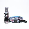 Trendy Printed PVC Dog Leash & Collar Set, Waterproof Durable Pet Lead with Unique Pattern, Adjustable for Small Medium Large Dogs