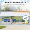 Outdoor kennel, dog house, dog cage, silver